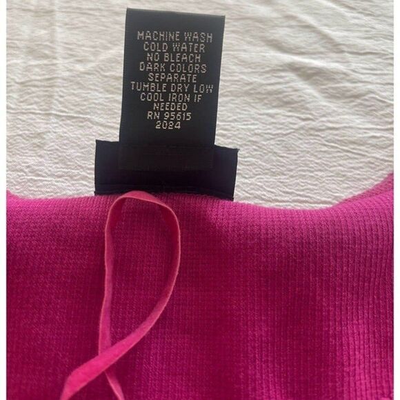 Rafaella Woman Pullover Sweater Top 3/4 sleeve Sz 3XL Plus Sz Fuchsia Cotton NWT - Picture 8 of 8